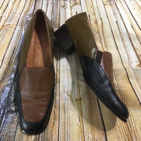 Chiarini Buenos Aires Leather Block Heels - Picture 1 of 6